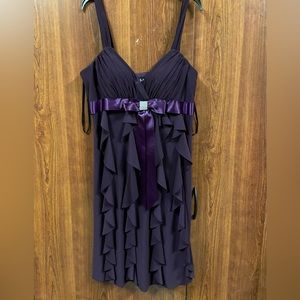 DJ-JAZ Purple Ruffle Cocktail Dress